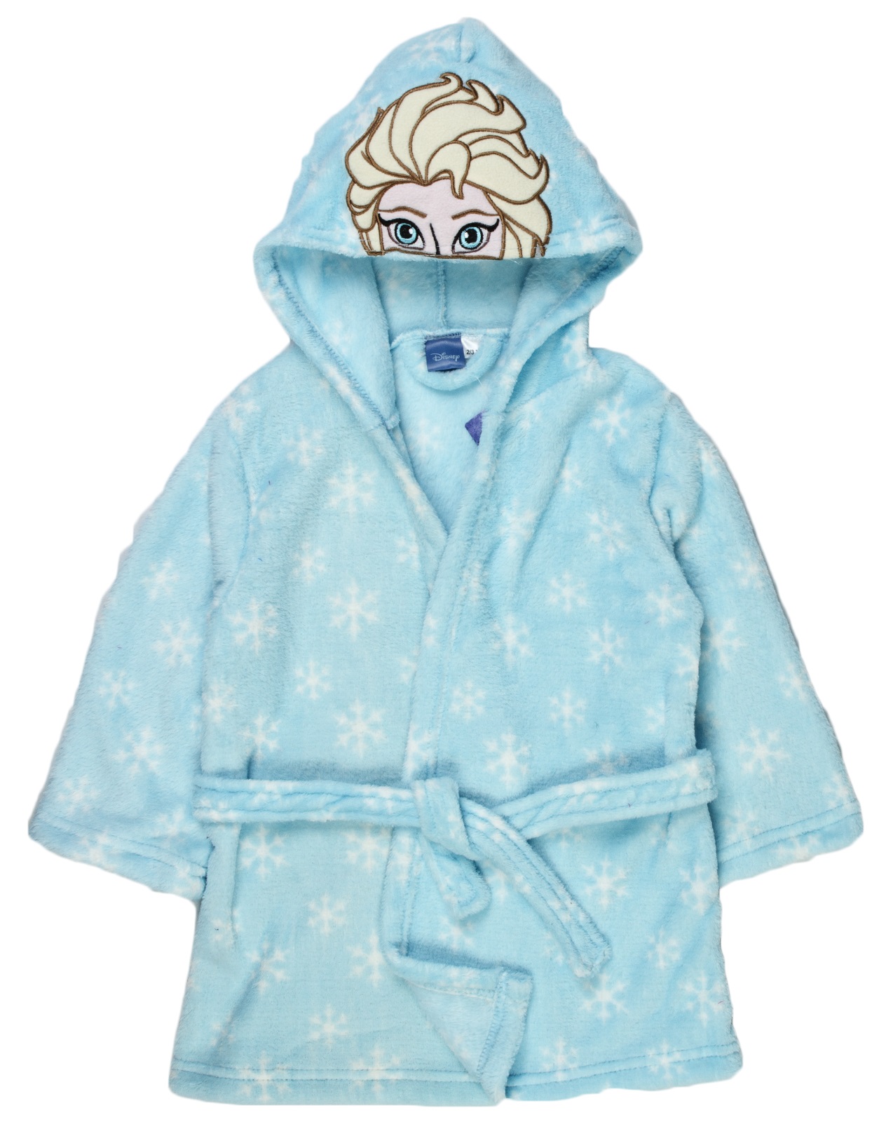 Girls Disney Frozen Hooded Fleece Dressing Gown Elsa Anna Bath Robe